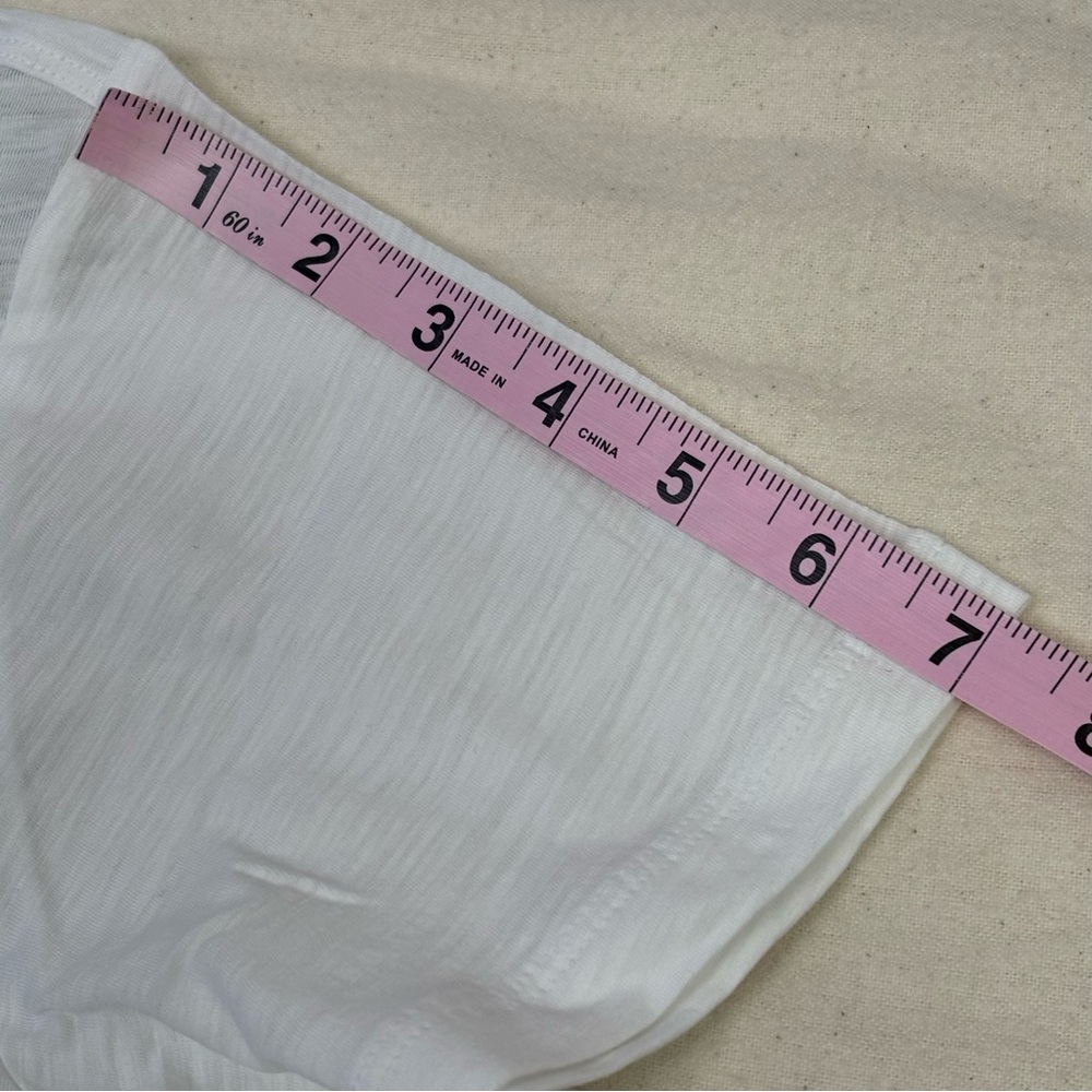 🏷️NWT Athleta Size Large Essential Slub Tee Bright White Semi-Fitted Crew Neck - Picture 12 of 16